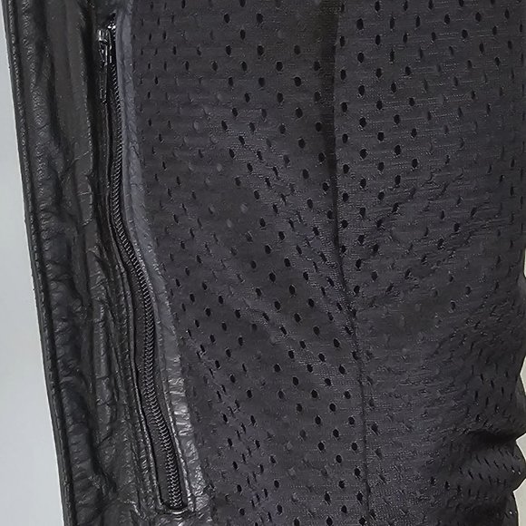 HARLEY DAVIDSON black VEST motorcycle GENUINE LEATHER pockets ZIPPER biker ORANG - Picture 13 of 15